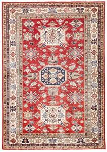 Tappeto Kazak Fine Stilizzato Rosso Avorio 170x243 Cm