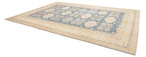 Tappeto Kazak Fine Stilizzato Blu Beige 308x424 Cm