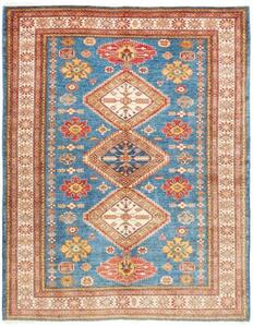 Tappeto Kazak Fine Geometrico Blu Rosso 175x226 Cm
