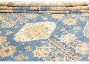 Tappeto Kazak Fine Stilizzato Blu Beige 308x424 Cm