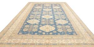 Tappeto Kazak Fine Stilizzato Blu Beige 308x424 Cm