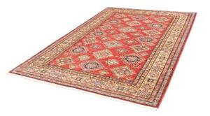Tappeto Kazak Fine Geometrico Rosso Blu 172x242 Cm