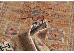 Tappeto Kazak Fine Geometrico Sabbia Azzurro Corsia 76x249 Cm