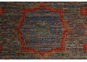 Tappeto Kairo Geometrico Blu Rosso Mattone 125x183 Cm