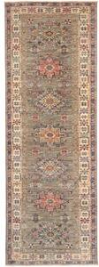 Tappeto Kazak Fine Stilizzato Grigio Tortora Beige Corsia 80x243 Cm
