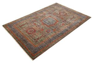Tappeto Kairo Geometrico Blu Rosso Mattone 125x183 Cm