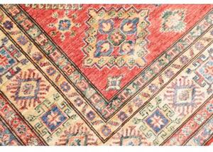 Tappeto Kazak Fine Geometrico Rosso Blu 172x242 Cm