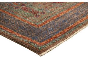 Tappeto Kairo Geometrico Blu Rosso Mattone 125x183 Cm