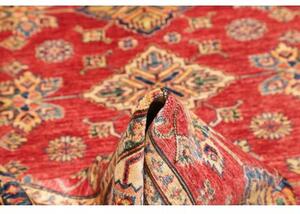 Tappeto Kazak Fine Stilizzato Rosso Beige 149x204 Cm