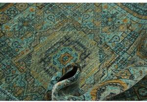 Tappeto Kairo Geometrico Verde Petrolio Ocra 149x199 Cm