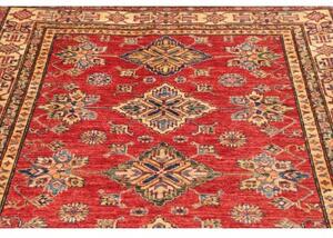 Tappeto Kazak Fine Stilizzato Rosso Beige 149x204 Cm