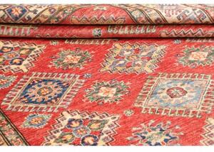 Tappeto Kazak Fine Geometrico Rosso Blu 172x242 Cm