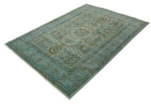 Tappeto Kairo Geometrico Verde Petrolio Ocra 149x199 Cm