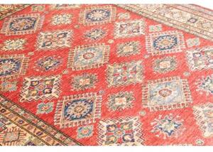 Tappeto Kazak Fine Geometrico Rosso Blu 172x242 Cm