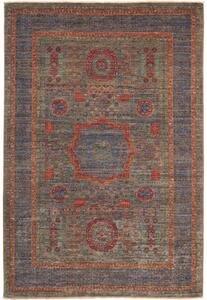 Tappeto Kairo Geometrico Blu Rosso Mattone 125x183 Cm