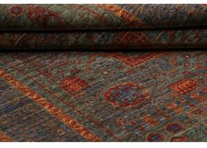 Tappeto Kairo Geometrico Blu Rosso Mattone 125x183 Cm