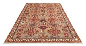 Tappeto Kazak Fine Geometrico Beige Rosso Mattone 178x262 Cm