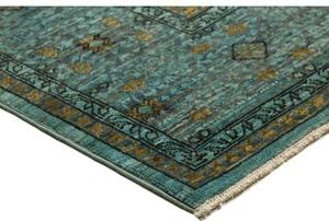 Tappeto Kairo Geometrico Verde Petrolio Ocra 149x199 Cm