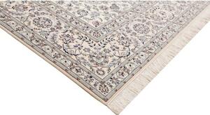 Tappeto Nain 6la Medaglione Floreale Avorio Blu 262x369 Cm