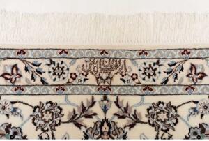 Tappeto Nain 6la Medaglione Floreale Avorio Bordeaux 262x315 Cm