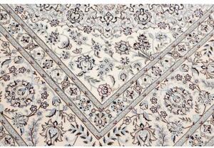 Tappeto Nain 6la Medaglione Floreale Avorio Blu 262x369 Cm