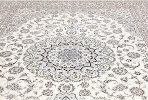 Tappeto Nain 6la Medaglione Floreale Avorio Blu 262x369 Cm