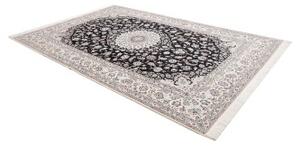 Tappeto Nain 6la Medaglione Floreale Nero Avorio 213x314 Cm