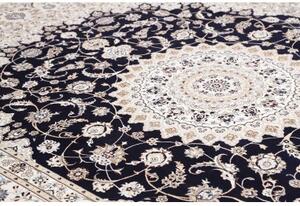 Tappeto Nain 6la Medaglione Floreale Avorio Blu Scuro 259x316 Cm