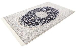 Tappeto Nain 6la Medaglione Floreale Blu Scuro Celeste 157x252 Cm