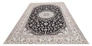 Tappeto Nain 6la Medaglione Floreale Nero Avorio 213x314 Cm