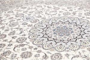Tappeto Nain 6la Medaglione Floreale Avorio Blu 262x369 Cm