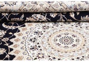 Tappeto Nain 6la Medaglione Floreale Avorio Blu Scuro 259x316 Cm