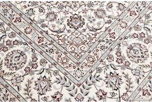 Tappeto Nain 6la Medaglione Floreale Avorio Bordeaux 262x315 Cm