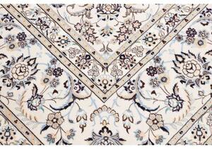 Tappeto Nain 6la Medaglione Floreale Avorio Blu Scuro 259x316 Cm