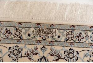Tappeto Nain 6la Medaglione Floreale Avorio Blu 262x369 Cm