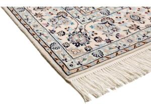 Tappeto Nain 6la Medaglione Floreale Blu Scuro Celeste 157x252 Cm