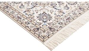Tappeto Nain 6la Medaglione Floreale Avorio Blu Scuro 259x316 Cm