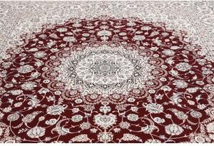Tappeto Nain 6la Medaglione Floreale Avorio Bordeaux 262x315 Cm