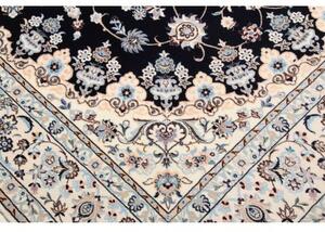 Tappeto Nain 6la Medaglione Floreale Blu Scuro Celeste 157x252 Cm