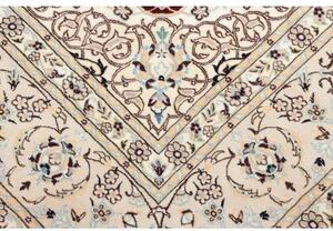 Tappeto Nain 6la Medaglione Floreale Avorio Rosso Quadrato 157x157 Cm