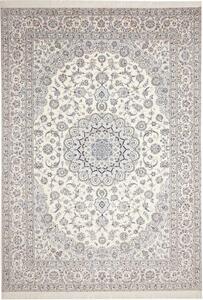 Tappeto Nain 6la Medaglione Floreale Avorio Blu 262x369 Cm