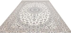 Tappeto Nain 6la Medaglione Floreale Avorio Blu 262x369 Cm