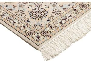 Tappeto Nain 6la Medaglione Floreale Avorio Rosso Quadrato 157x157 Cm