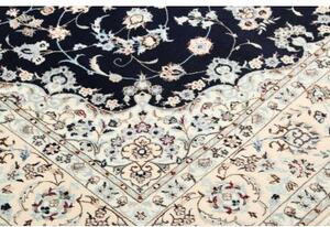 Tappeto Nain 6la Medaglione Floreale Blu Notte Avorio 153x240 Cm