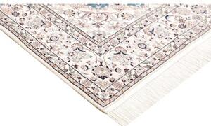 Tappeto Nain 6la Medaglione Floreale Azzurro Avorio 134x216 Cm
