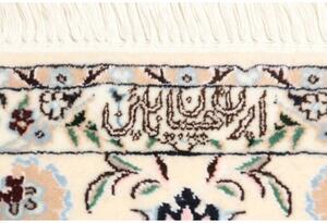 Tappeto Nain 6la Medaglione Floreale Blu Scuro Bianco Avorio 157x237 Cm