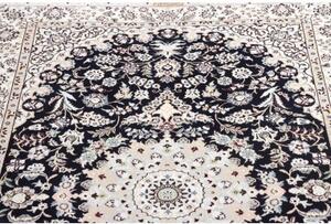 Tappeto Nain 6la Medaglione Floreale Blu Notte Avorio 120x195 Cm