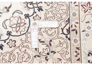 Tappeto Nain 6la Medaglione Floreale Azzurro Avorio 134x216 Cm