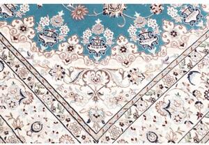 Tappeto Nain 6la Medaglione Floreale Azzurro Avorio 134x216 Cm