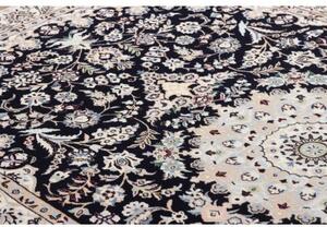 Tappeto Nain 6la Medaglione Floreale Blu Notte Avorio 120x195 Cm